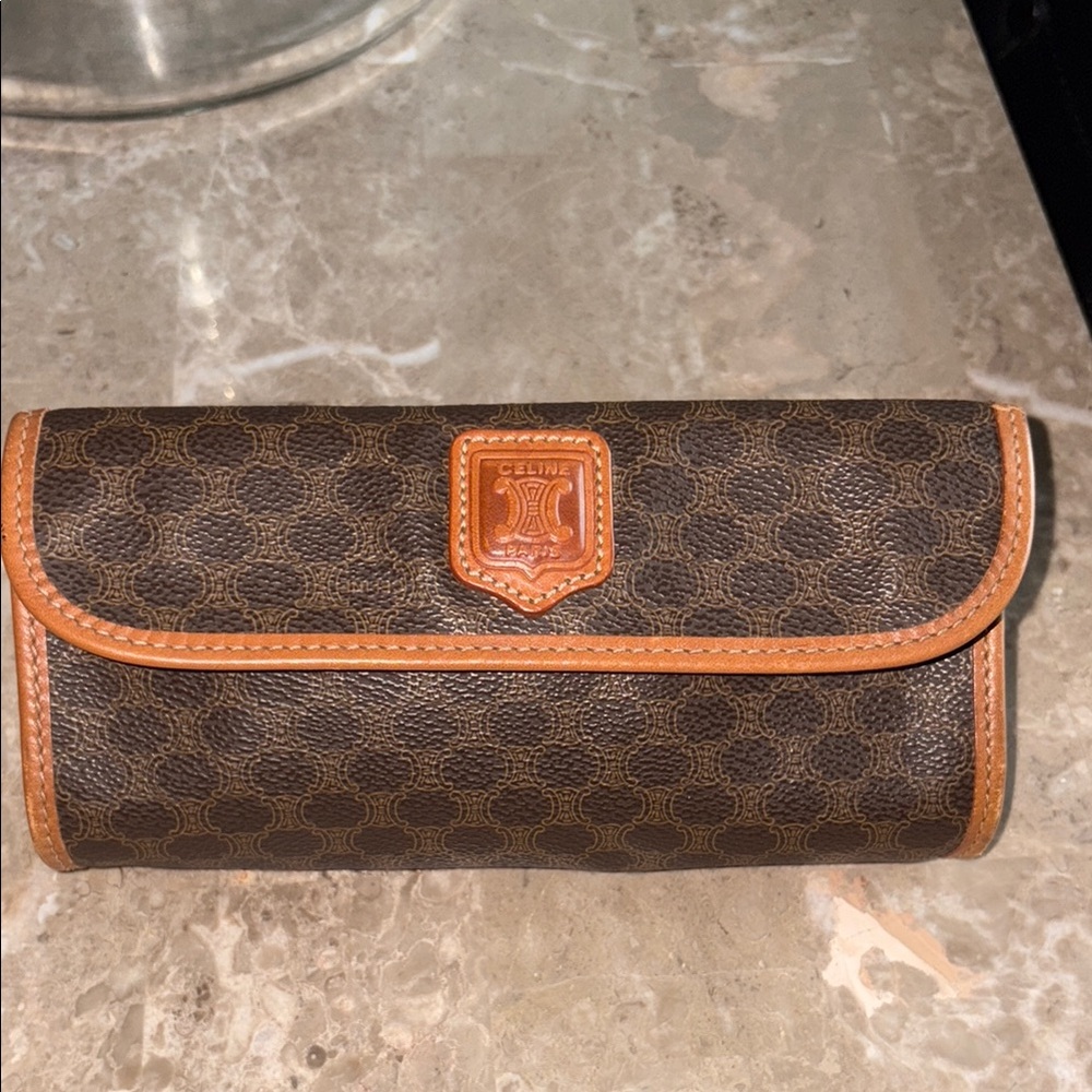 Vintage Celine Triomphe Cosmetic Bag